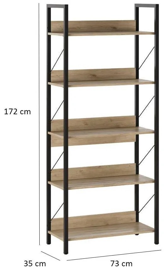 Regál Kaida 7 (tölgy) . 1109407