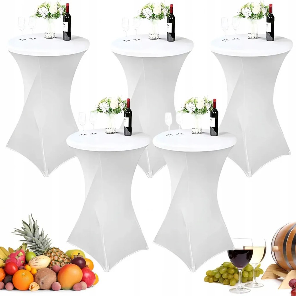 Koktélasztal Huzat Asztalterítő Rugalmas Kerek Vendéglátó Asztal 5x