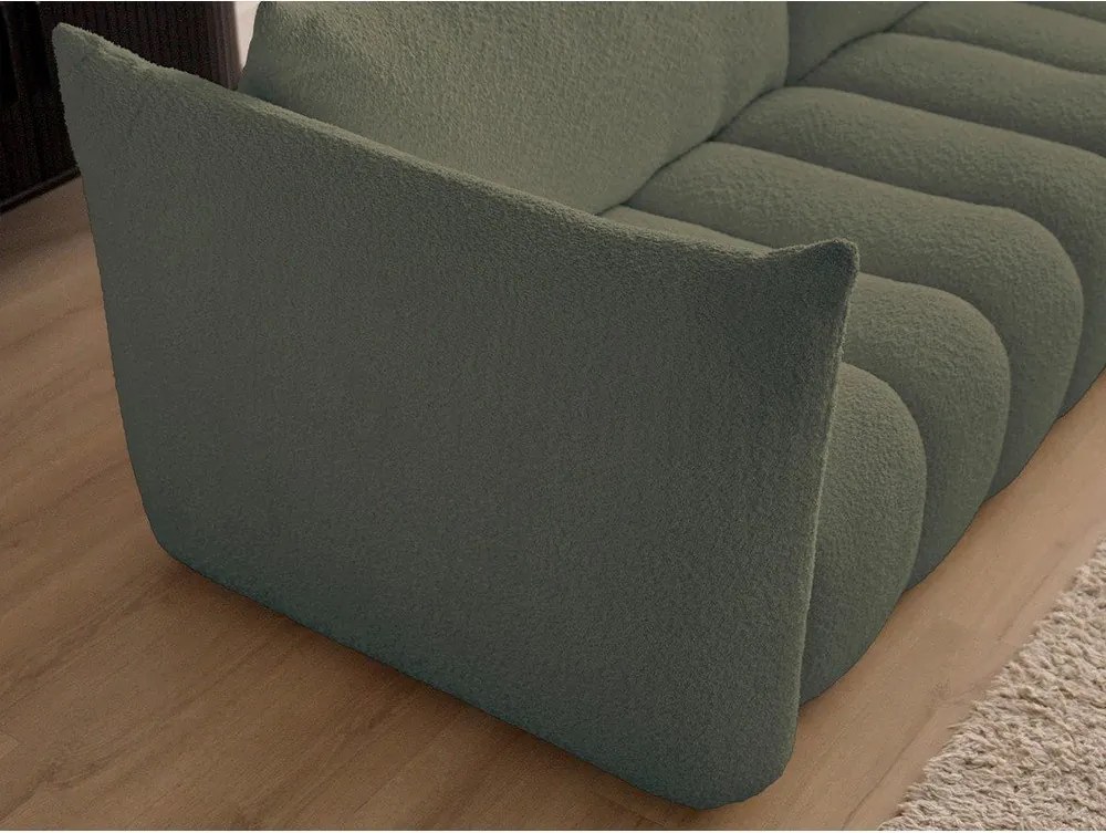 Zöld buklé kanapé 286 cm Azra – Bobochic Paris