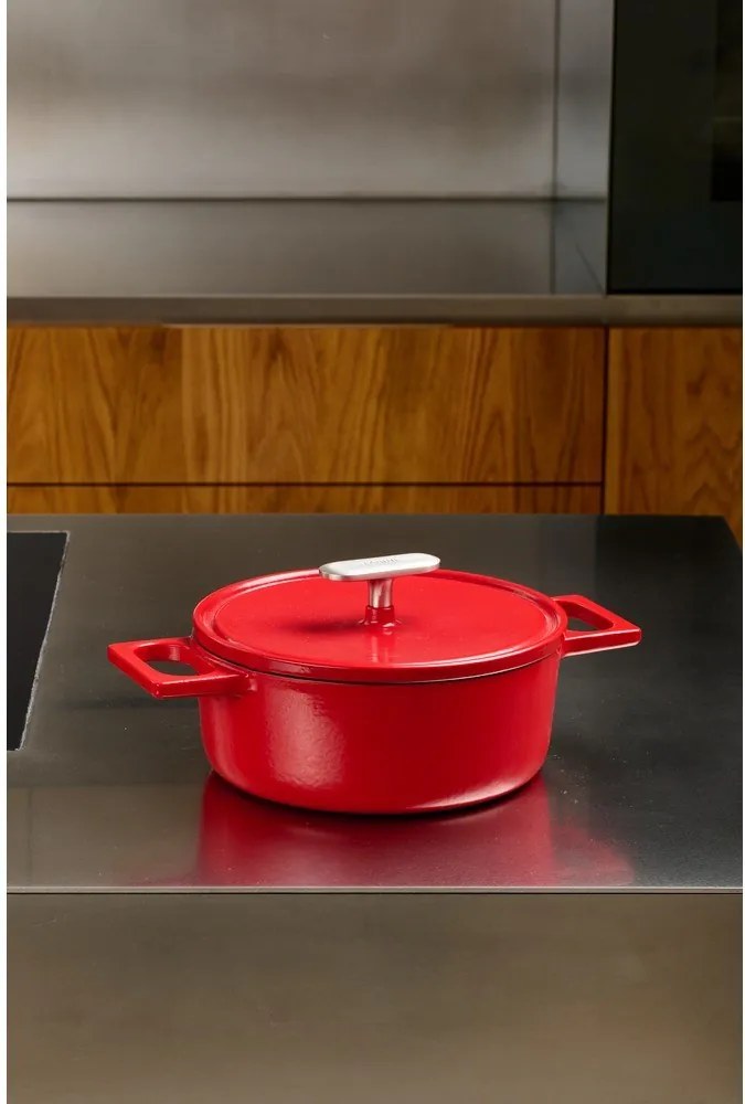 Indukciós tűzhelyhez alkalmas öntöttvas lábas fedővel 2 l Mattia 3.0 – FABINI