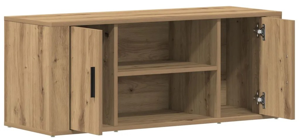 Televíziós Szekrény Mesterien Részletezett Tölgy 100x35x40 cm Mérnöki Fa