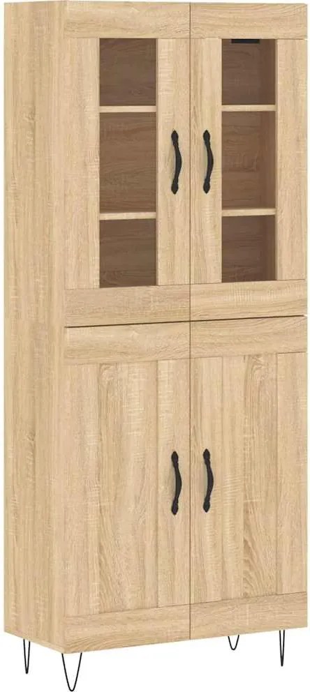 vidaXL sonoma tölgy szerelt fa magasszekrény 69,5 x 34 x 180 cm