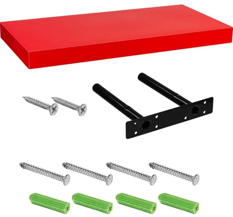 STILISTA Fali polc Volato 110 cm piros fényes