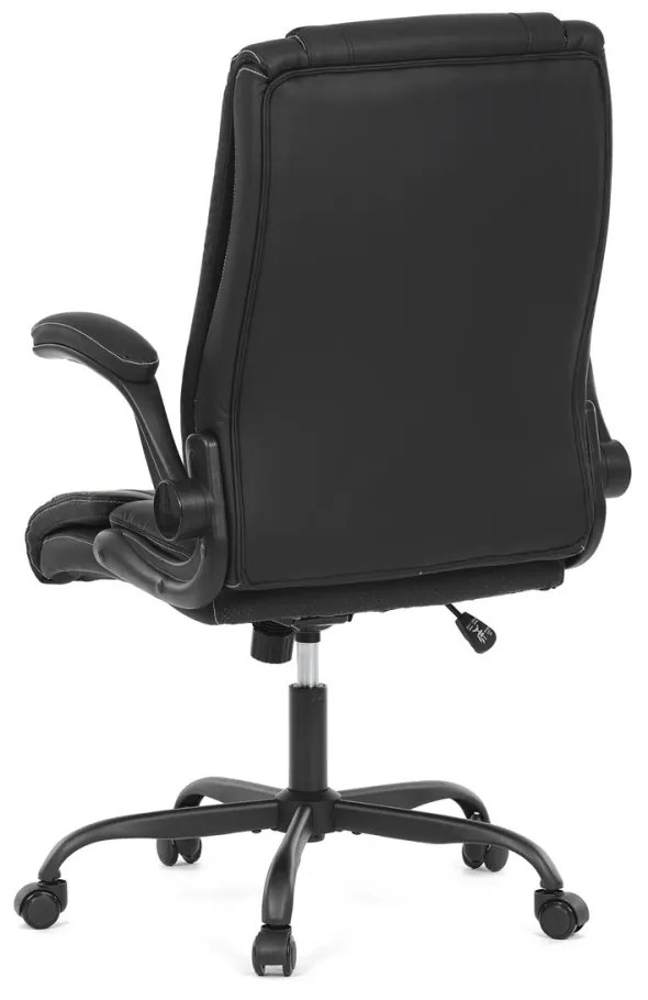 Scaun pivotant de birou negru Eco piele tapițată KA-Y344
