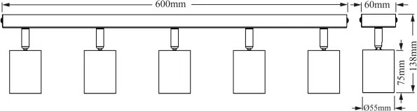 Osram - Spotlámpa ELEMENTAL 5xGU10/6W/230V
