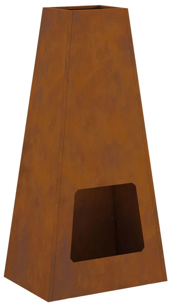 Tűzrakóhely 50x35x100 cm Viharvert Acél