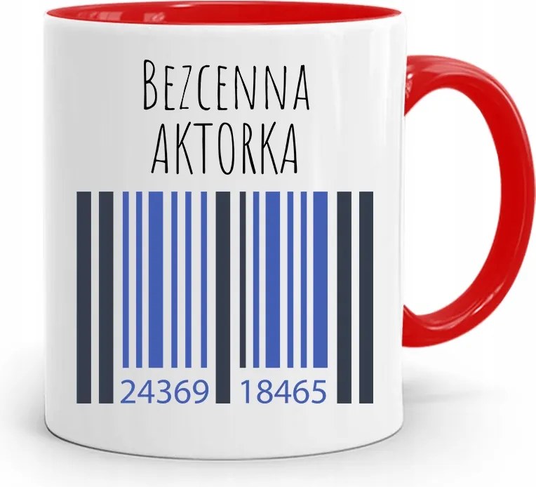 Színésznőnek Bögre Piros Születésnapi Ajándék fényképes nyomtatással