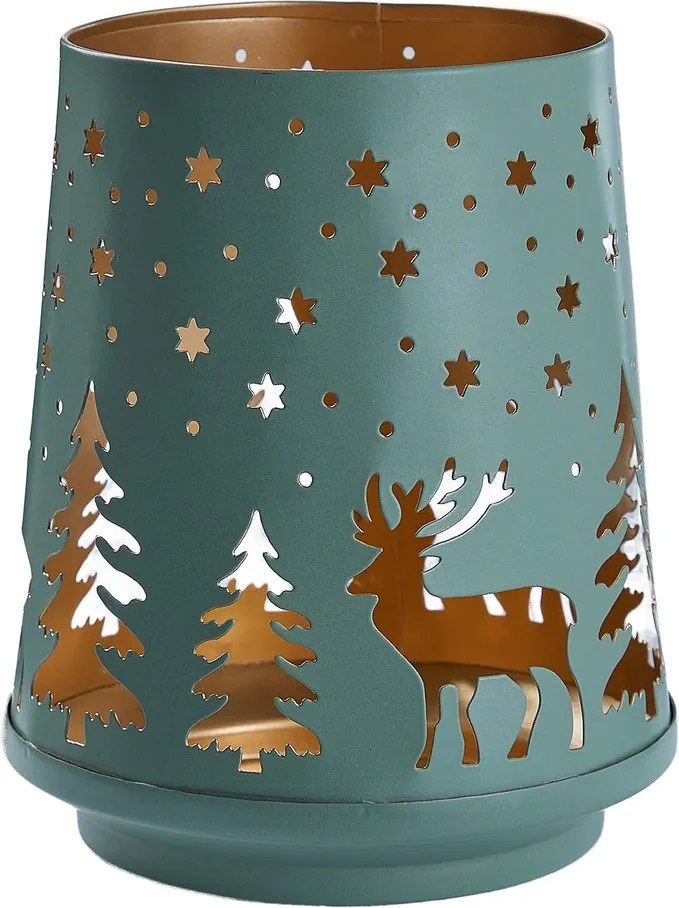 MOUNTAIN LODGE fém lámpás 15 cm , zöld