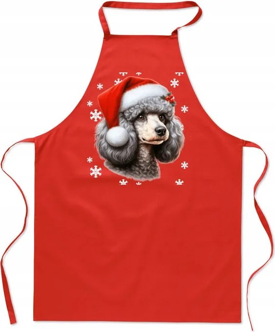 Konyhai kötény Uszkár Karácsony Kutya Karácsonyi ajándék Divatos