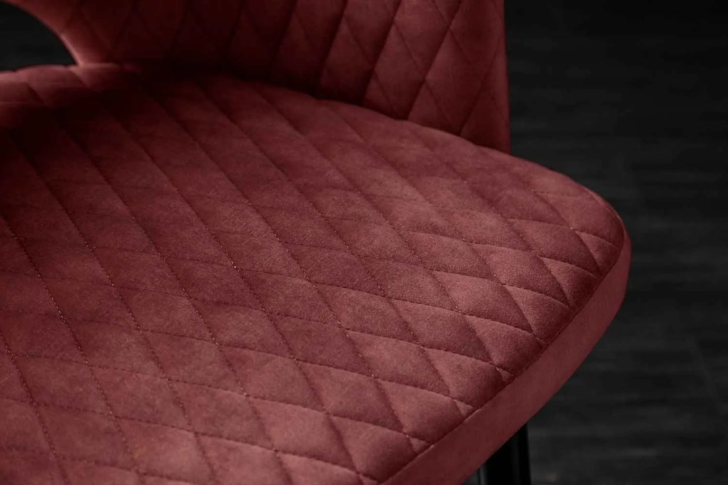 Design szék Laney piros bársony