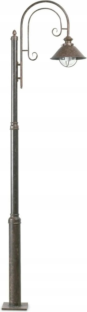 Faro Náutica oszloplámpa, rozsdabarna, 220 cm, E27, IP33, acél/üveg