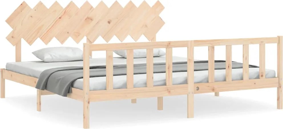 vidaXL tömör fenyőfa ágy matrac nélkül 200 x 200 cm