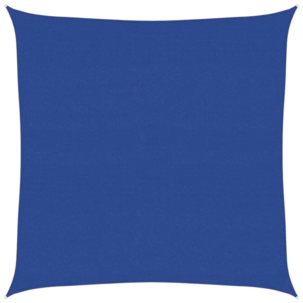 kék négyzet alakú HDPE napvitorla 160 g/m² 7x7 m