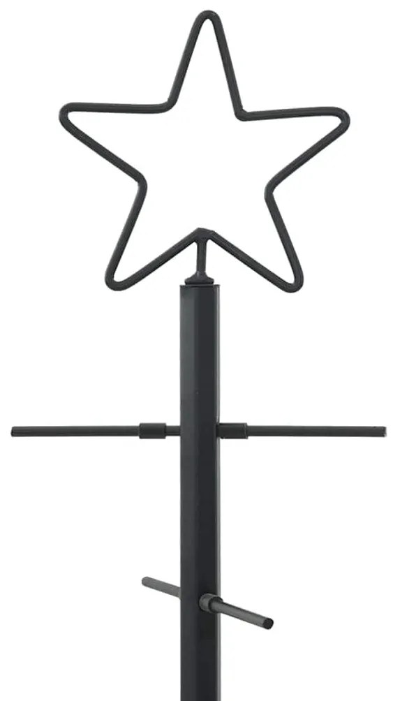 Fém karácsonyfa állvánnyal Fekete 60 cm Porszórt Acél