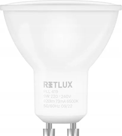 Led izzó GU10 9W fehér natúr Retlux Rll 419