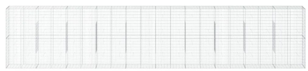 horganyzott vas gabion kosár fedéllel 1000 x 50 x 200 cm
