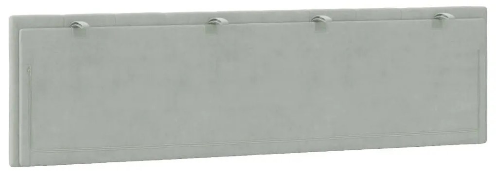 világosszürke bársony fejtámla párna Hanko 180 cm