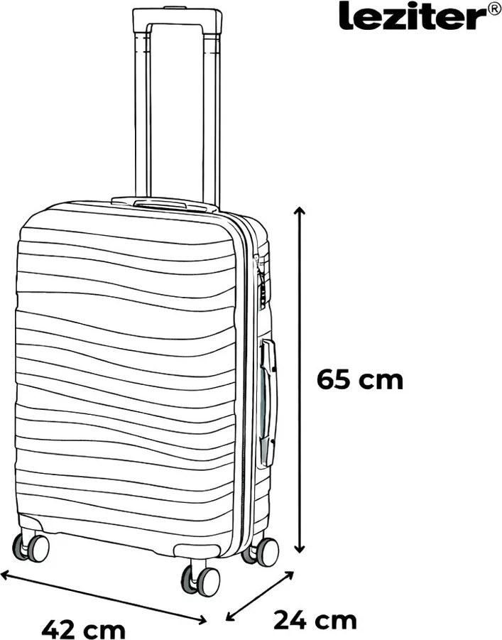 TraveLux Voyager III gurulós bőrönd szett szürke