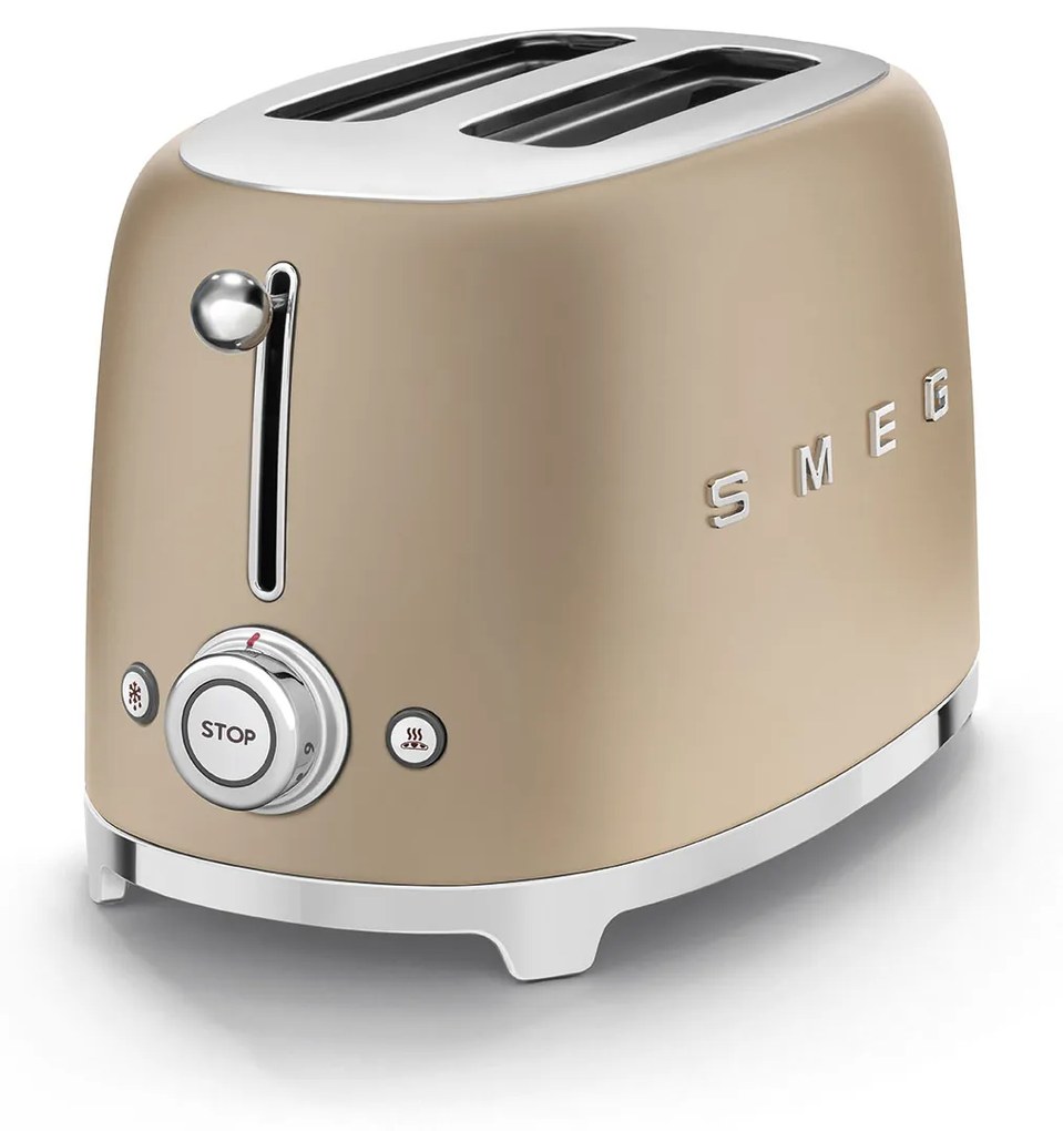 50-es évek Retro stílusú kenyérpirító P2 950W matt arany - SMEG