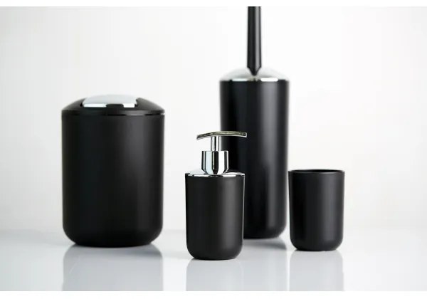 WENKO 21210100 - BRASIL WC-kefe 10x37 cm fekete/fényes króm