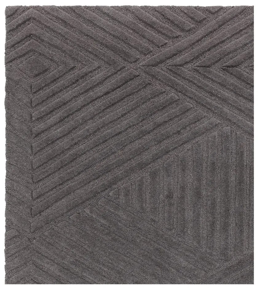 Antracitszürke gyapjú szőnyeg 200x290 cm Hague – Asiatic Carpets