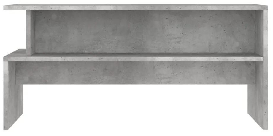 betonszürke szerelt fa dohányzóasztal 90 x 55 x 42,5 cm
