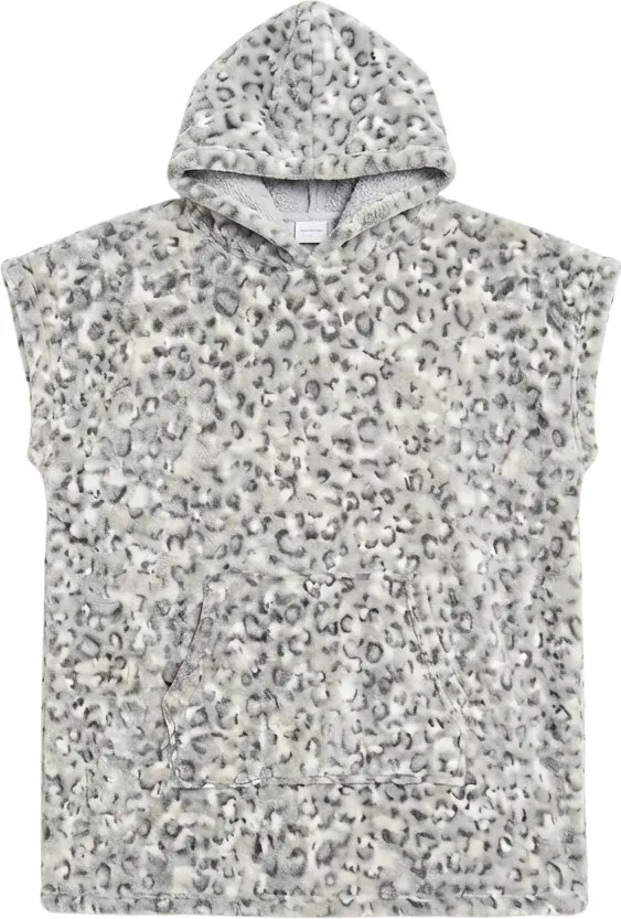 Kapucnis pléd LEOPARD, szürke