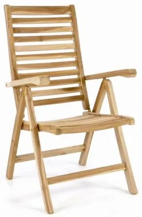 DIVERO® Kerti szék állítható tíkfa