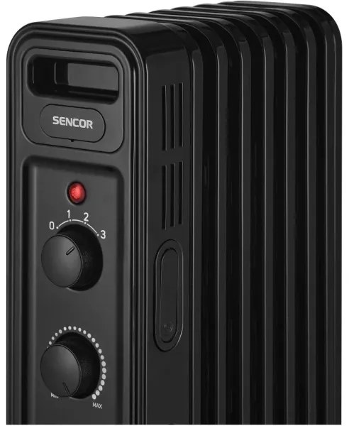 Sencor - 7 bordás olajradiátor 600/900/1500W/230V fekete