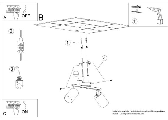 Sollux SL.1124 - Spotlámpa LEMMI 2xGU10/40W/230V fehér