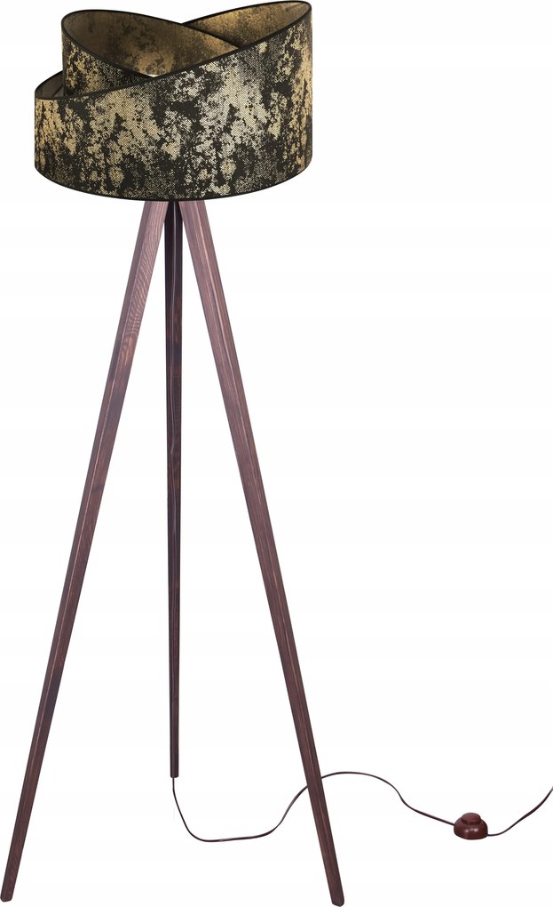 Állólámpa Háromlábú Fa Lámpabúra Minta