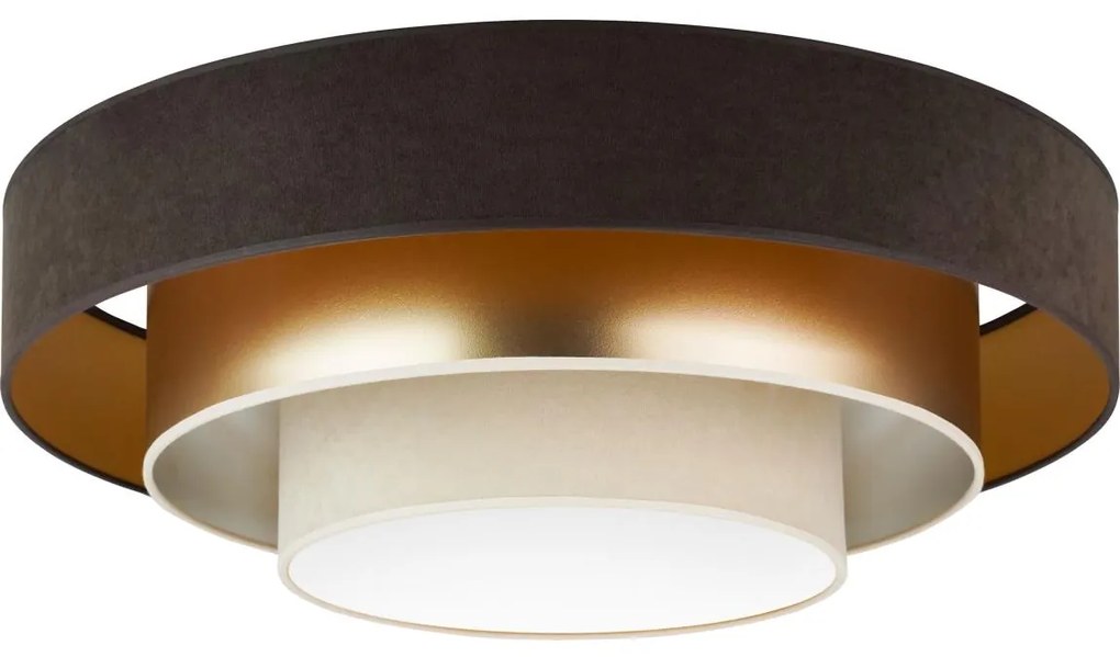 Duolla - LED Mennyezeti lámpa LUNETA LED/26W/230V átm. 60 cm 4000K barna/arany