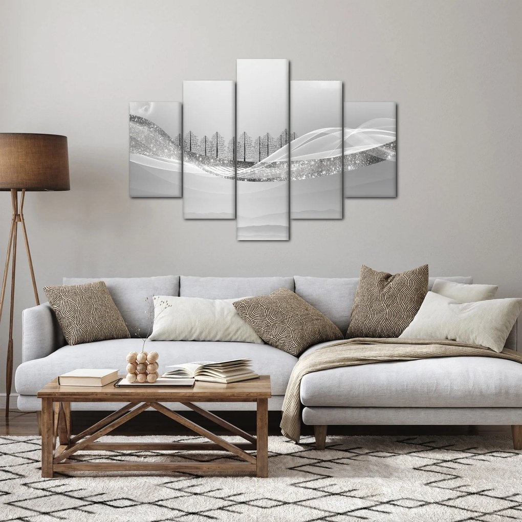 Kép - ezüst táj (150x105 cm)