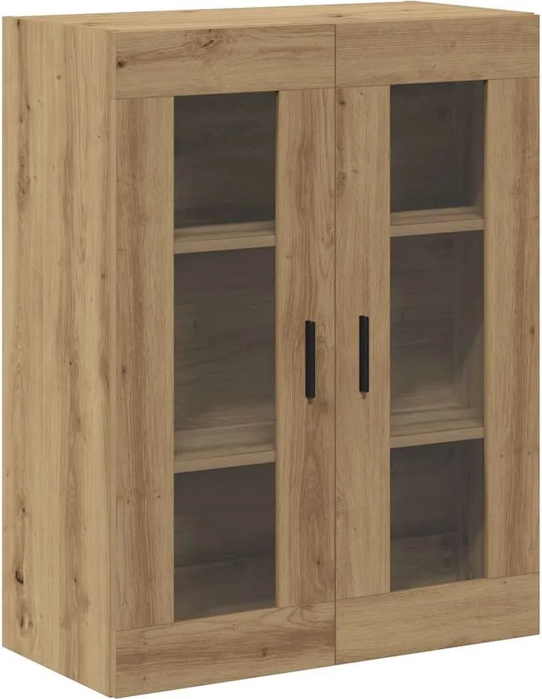 vidaXL kézműves tölgy színű fali szekrény 69,5x34x90 cm