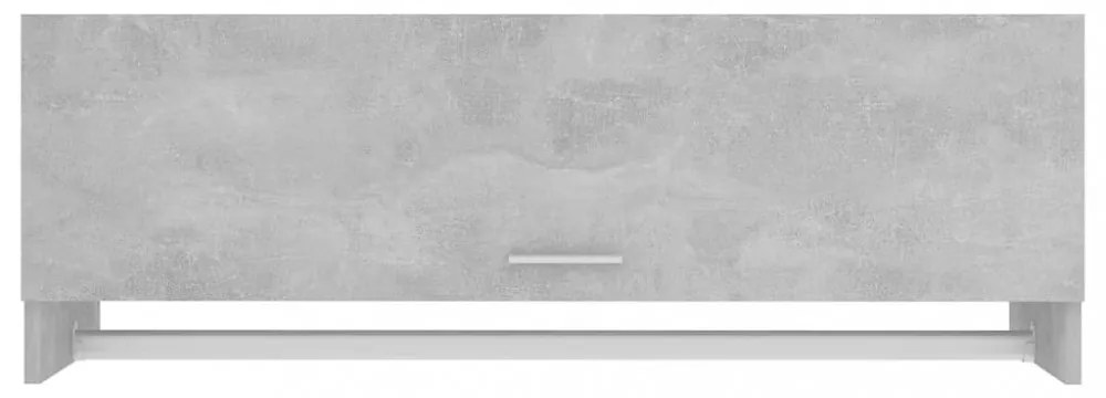 betonszürke szerelt fa ruhásszekrény 100 x 32,5 x 35 cm