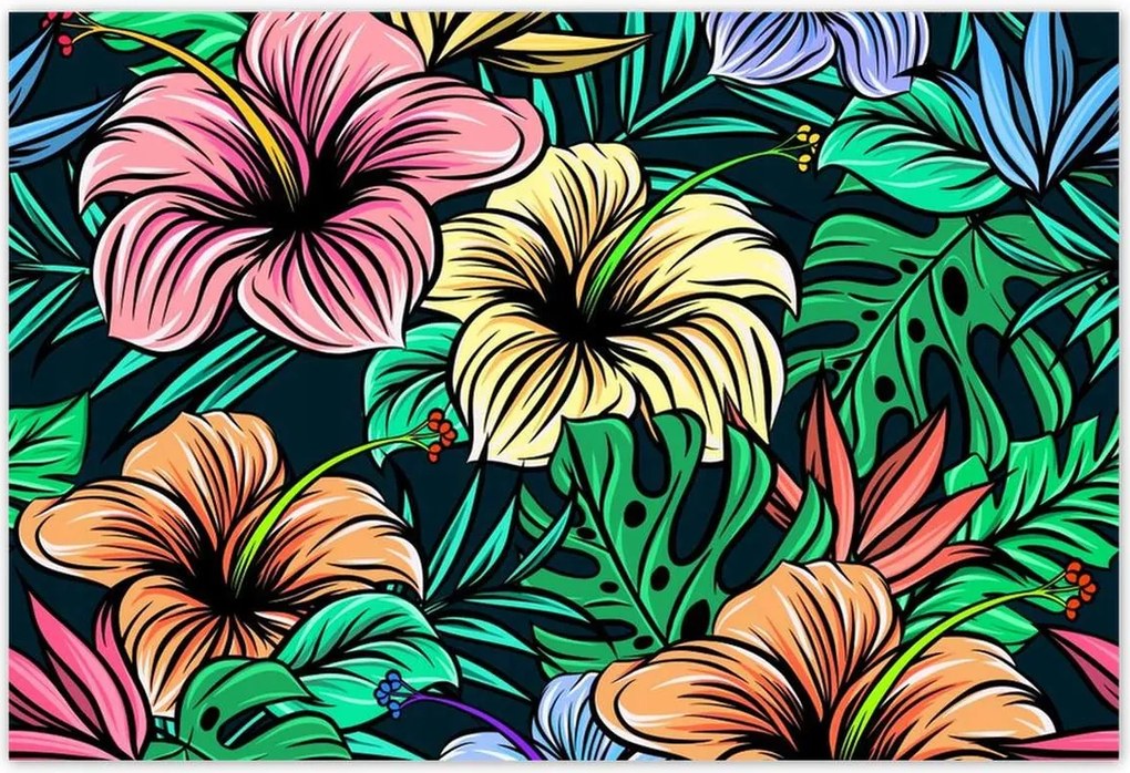 Poszterek 185x125 Monstera Zöld levél