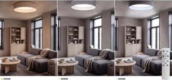 Brilagi - LED fényerőszabályozható lámpatest VELVET SM. VARI 24W/230V 3000-6500K átm. 45 cm szürke + távirányító