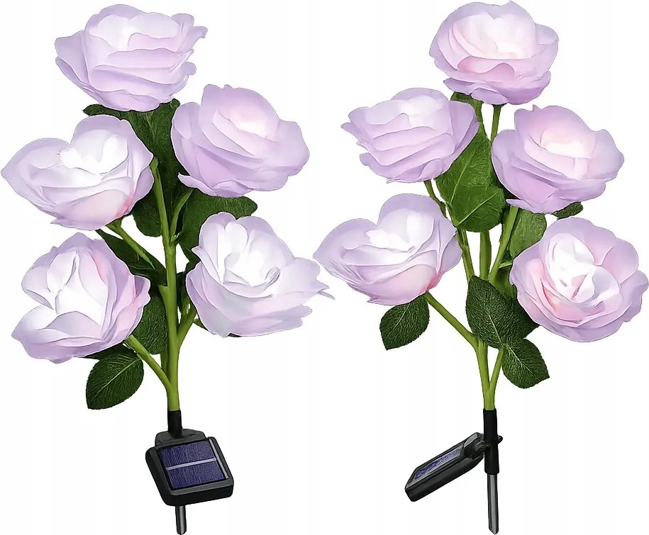 Napelemes Kerti Rózsák 2db 10LED Rgb Lámpa IP65