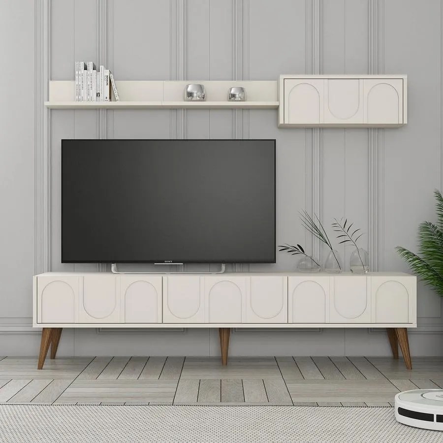 TV szekrény Lyon 2 - Krém, Diós