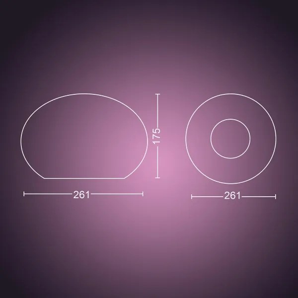 Philips 40904/31/P9-LED RGB állítható Hue FLOURISH asztali lámpa 1xE27/9,5W/230