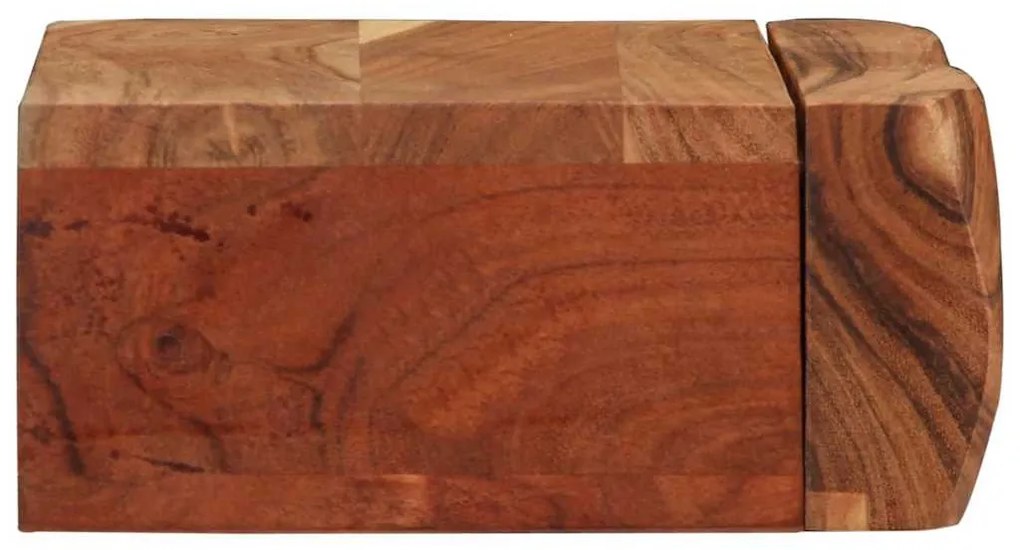 2 darab tömör akácfa fali polc 30x17x8 cm