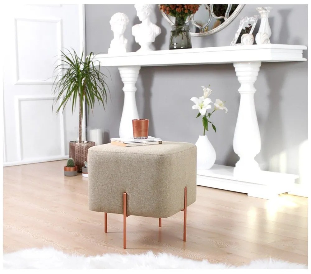 Bézs puff Copper – Artie