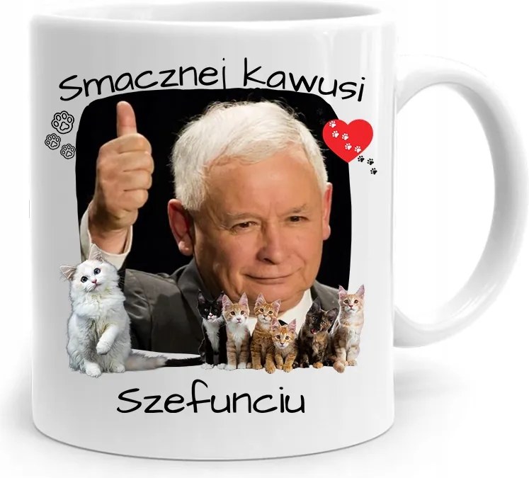 Vicces Bögre A Pis Elnökétől Jaroslaw Kaczynski fényképes nyomtatással