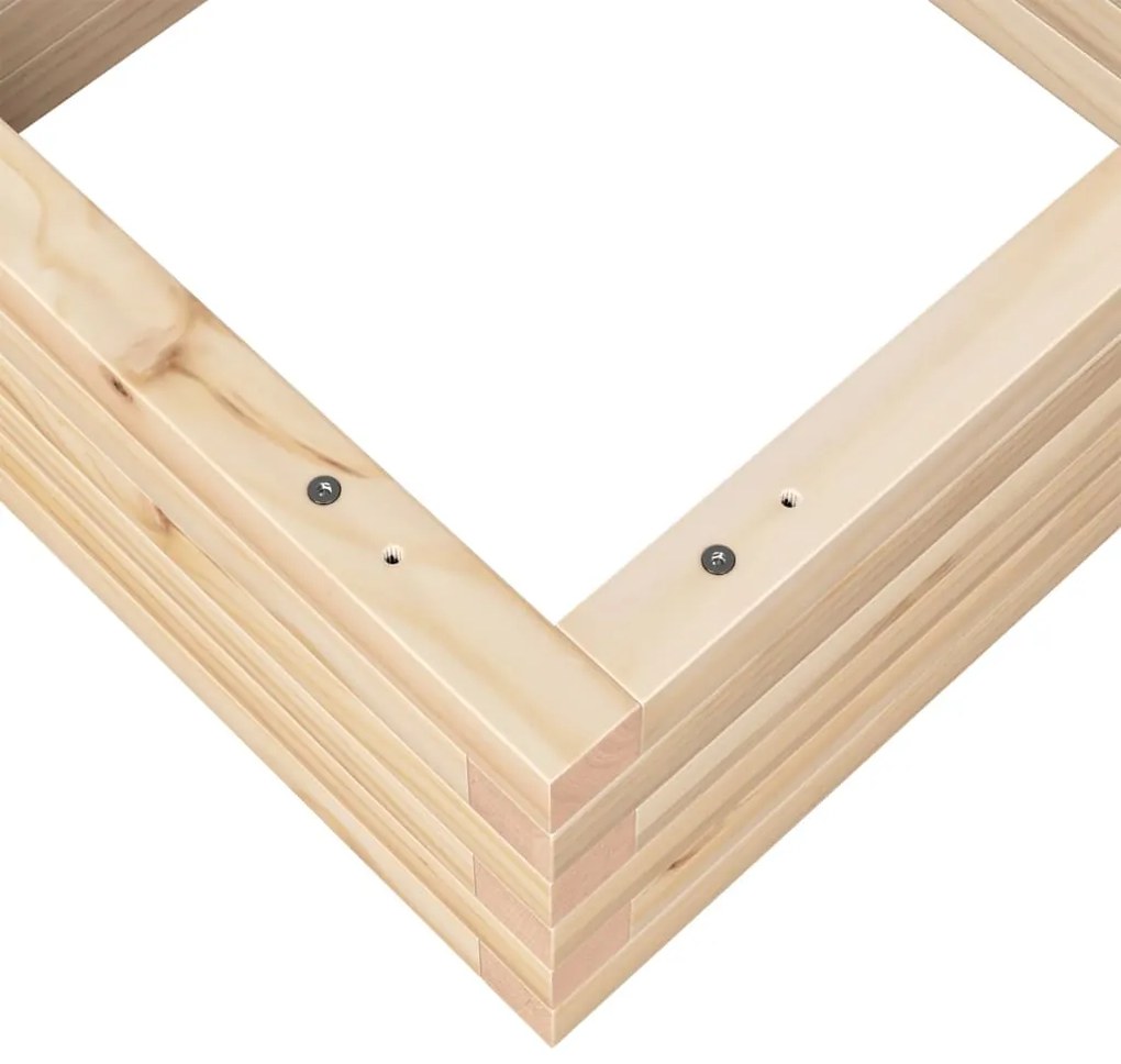 tömör fenyő kerti virágláda 50x50x72 cm