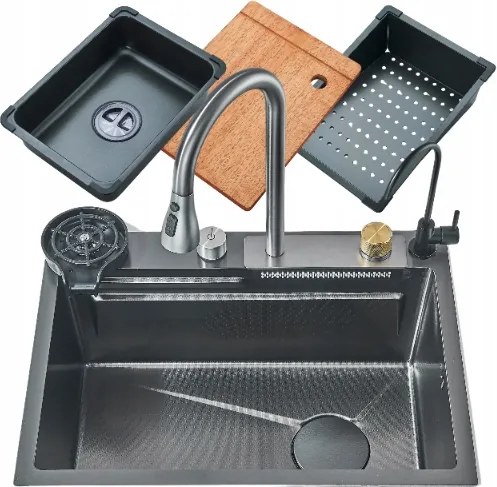 Egymedencés Mosogató Modern Konyhai Mosogató Acél Csaptelep