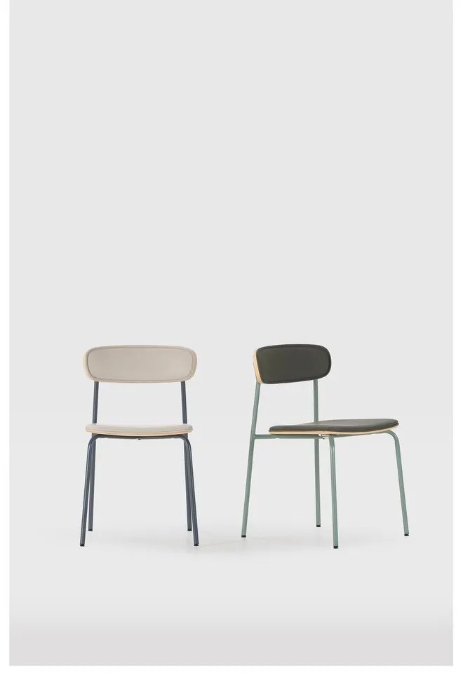 Sötétzöld kárpitozott rakásolható étkezőszék szett 2 db-os Saula – Marckeric