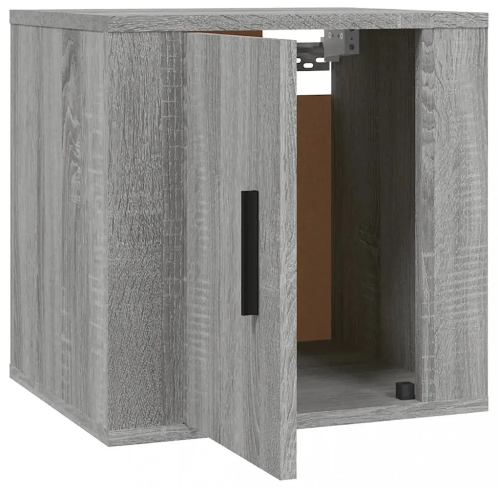 2 db szürke sonoma falra szerelhető TV-szekrény 40x34,5x40 cm