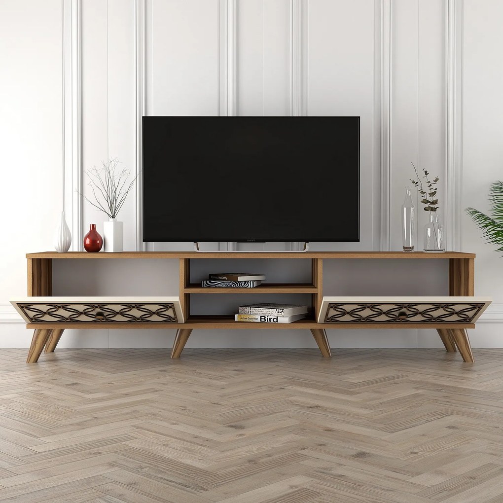TV asztal/szekrény Clara (dió + krém). 1071855