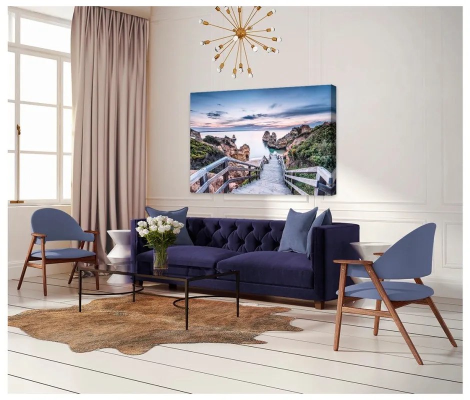 Canvas Praia fali kép, 85 x 113 cm - Styler