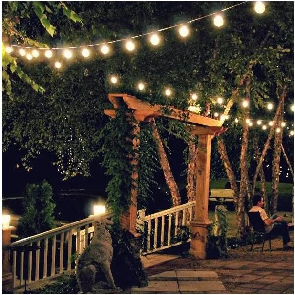 Retlux- LED kültéri dekorációs fényfüzér GIRLANDA G45 10×E27/230V 8 m IP44 meleg fehér